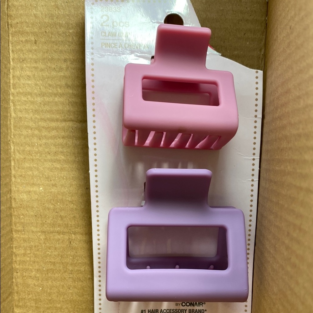 Conair Pink and Purple Hair Claw Clips